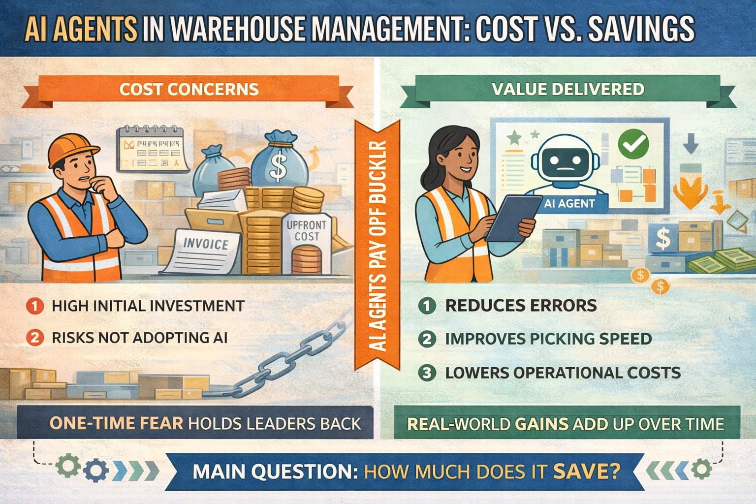 AI agents in WMS reduce operational costs with subscription models and faster ROI